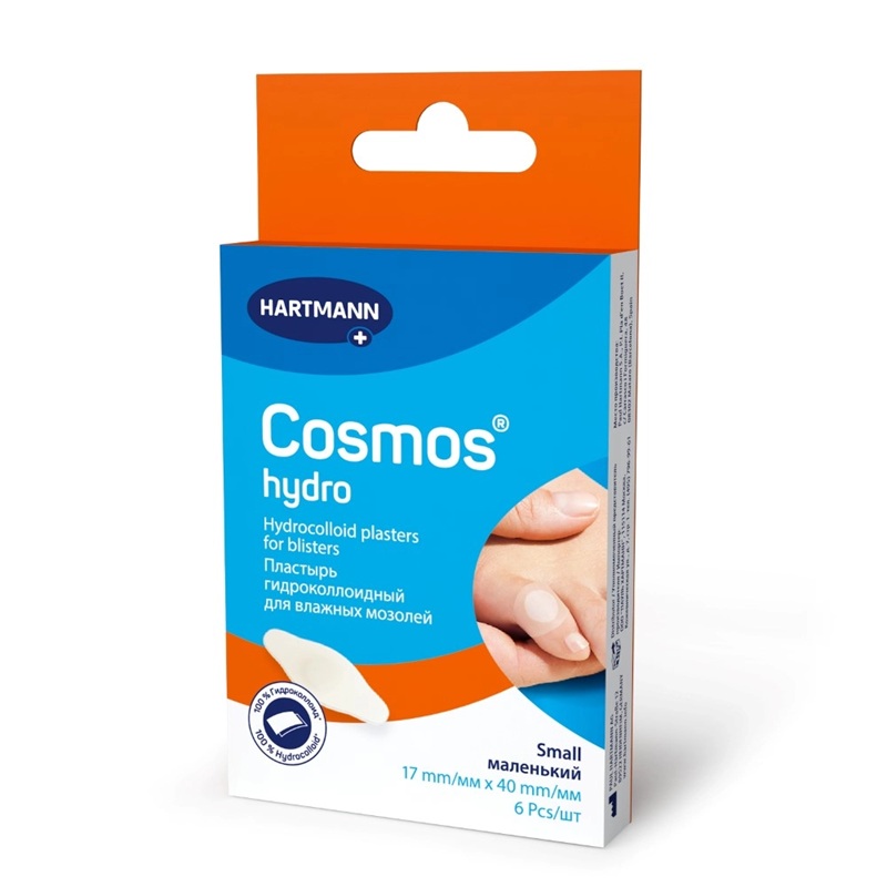 Пластырь Cosmos Hydro для влажных мозолей маленький 17х40мм 6 шт